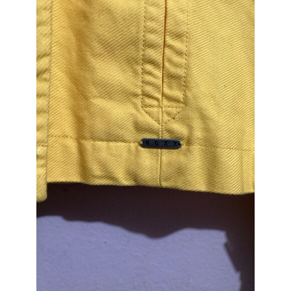 Roxy Yellow 100% Cotton Double Breasted Jacket L - Picture 4 of 5